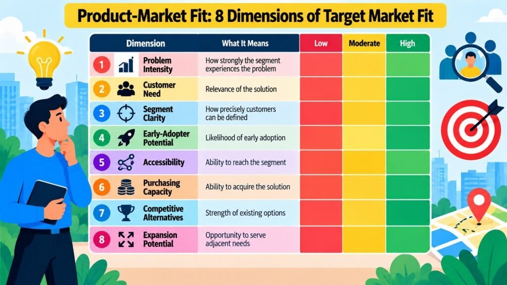 Product-Market Fit -- 8 Dimensions of Target Market Fit