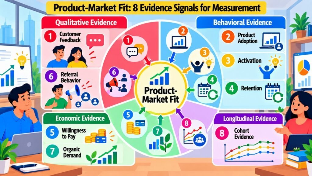 Product-Market Fit -- 8 Evidence Signals for Measurement