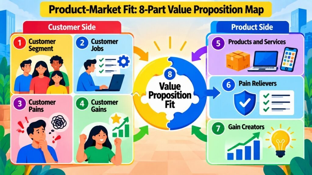 Product-Market Fit -- 8-Part Value Proposition Map
