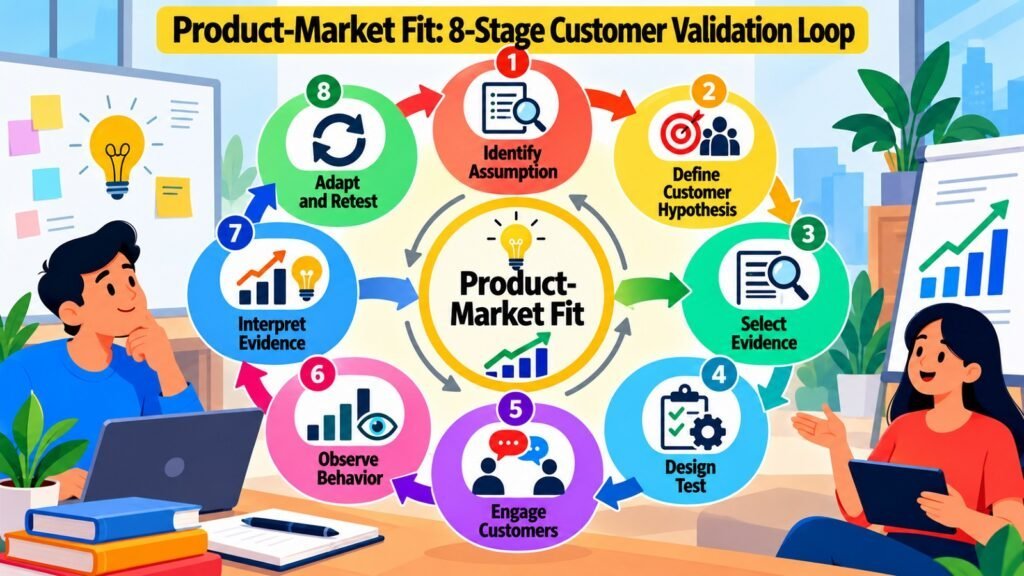 Product-Market Fit -- 8-Stage Customer Validation Loop
