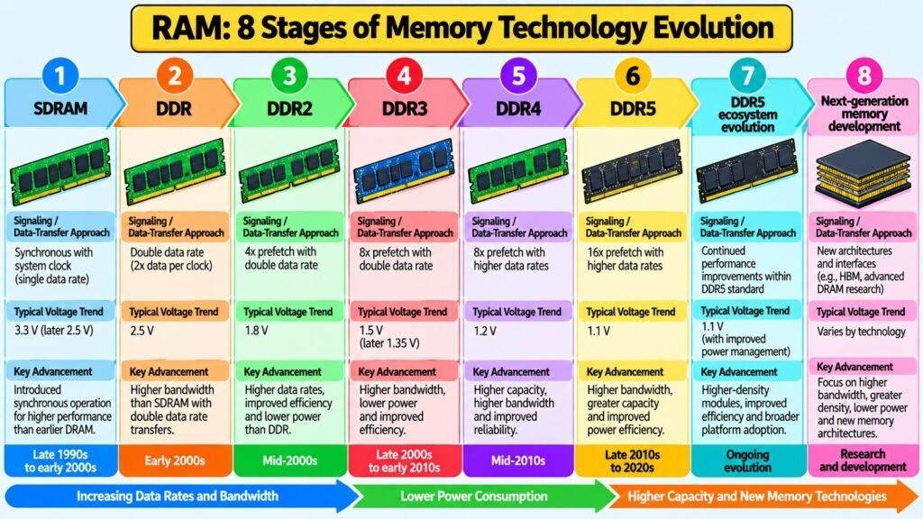 RAM -- 8 Stages of Memory Technology Evolution