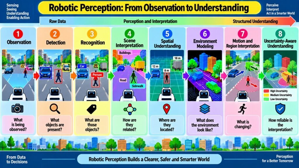 Robotic Perception -- From Observation to Understanding