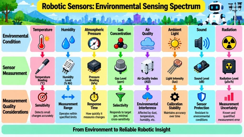 Robotic Sensors -- Environmental Sensing Spectrum