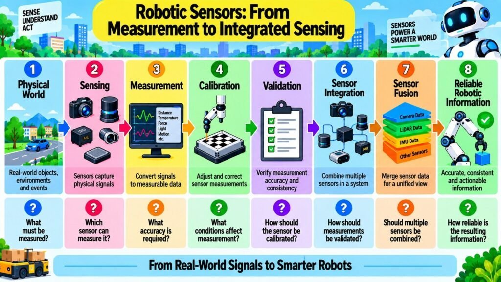 Robotic Sensors -- From Measurement to Integrated Sensing