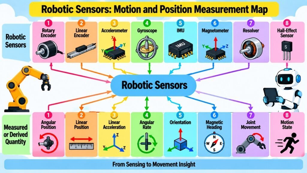 Robotic Sensors -- Motion and Position Measurement Map