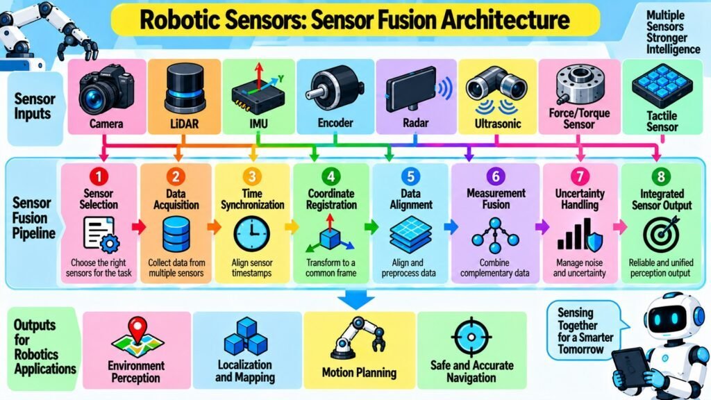Robotic Sensors -- Sensor Fusion Architecture