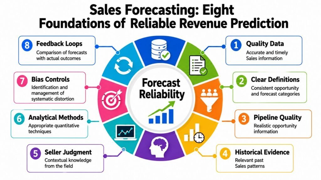 Sales Forecasting -- Eight Foundations of Reliable Revenue Prediction