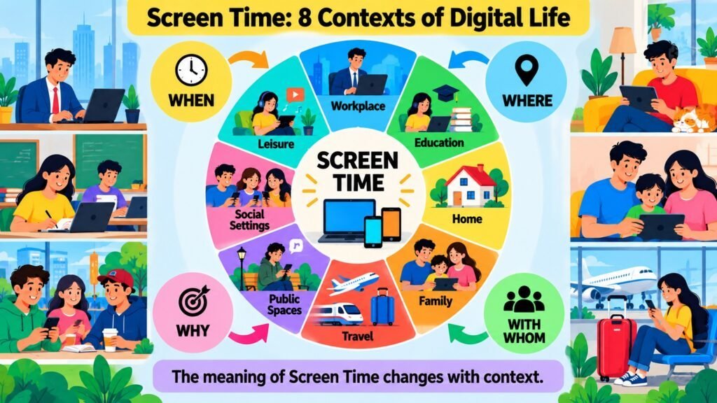 Screen Time -- 8 Contexts of Digital Life