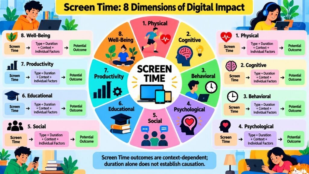 Screen Time -- 8 Dimensions of Digital Impact