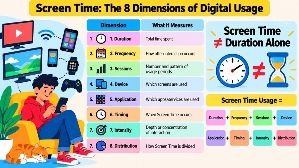 Screen Time -- The 8 Dimensions of Digital Usage