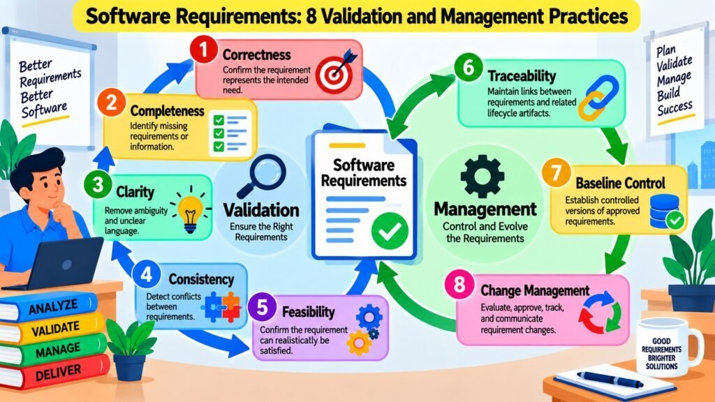 Software Requirements -- 8 Validation and Management Practices