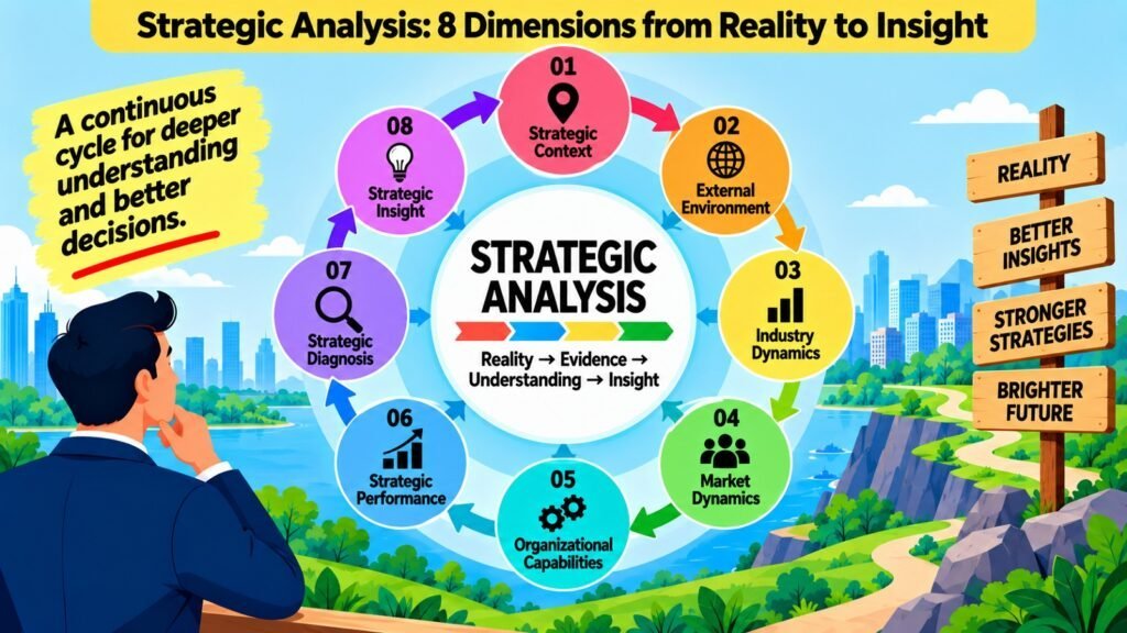 Strategic Analysis -- 8 Dimensions from Reality to Insight