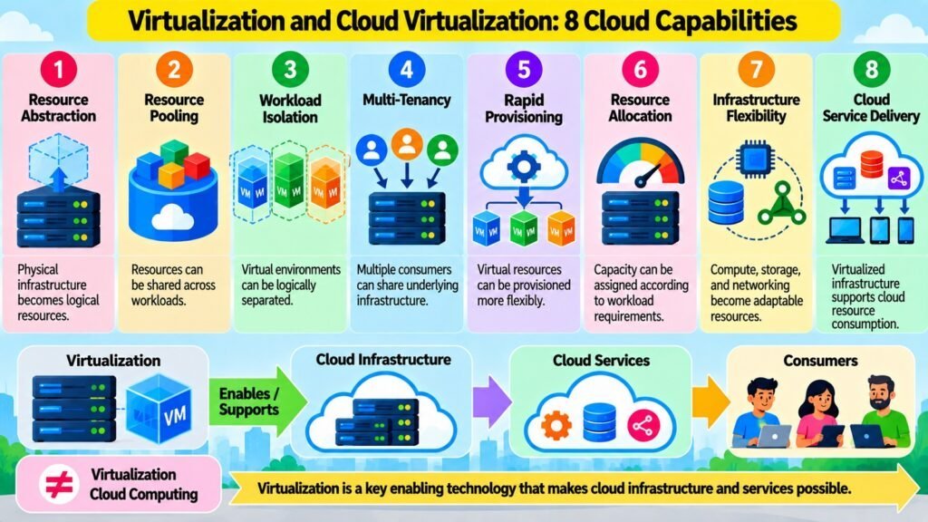 Virtualization and Cloud Virtualization -- 8 Cloud Capabilities
