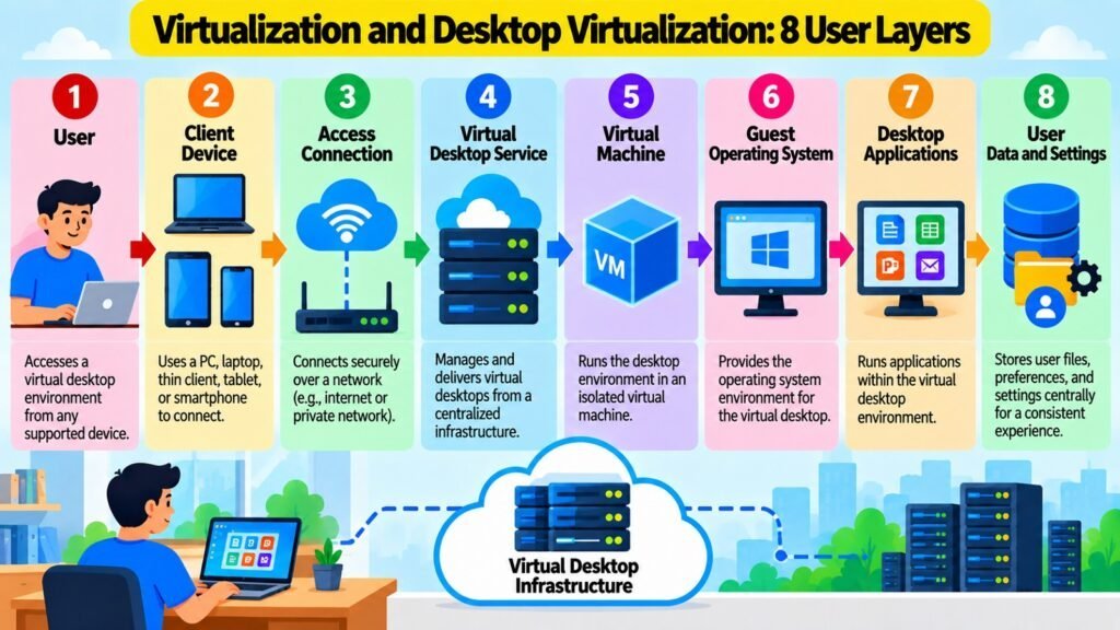 Virtualization and Desktop Virtualization -- 8 User Layers