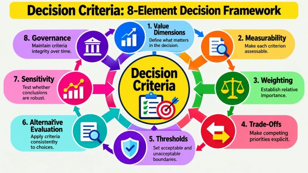 Decision Criteria -- 8-Element Decision Framework