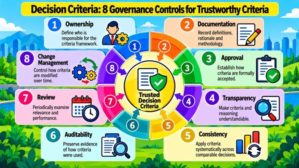 Decision Criteria -- 8 Governance Controls for Trustworthy Criteria