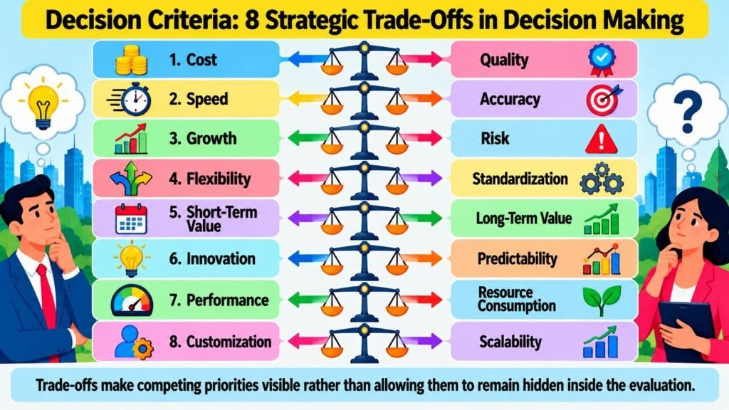Decision Criteria -- 8 Strategic Trade-Offs in Decision Making