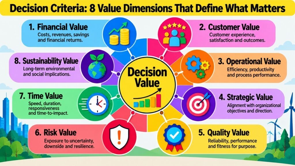 Decision Criteria -- 8 Value Dimensions That Define What Matters