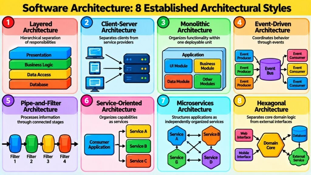 Software Architecture -- 8 Established Architectural Styles